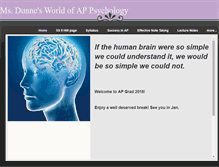 Tablet Screenshot of msdunnesworldofappsychology.com